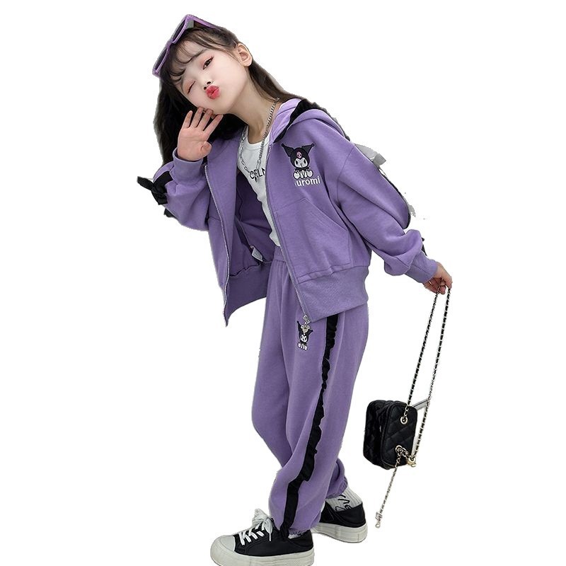 女童库洛米套装秋季时髦新款小女孩韩版休闲衣服儿童洋气两件套潮|undefined