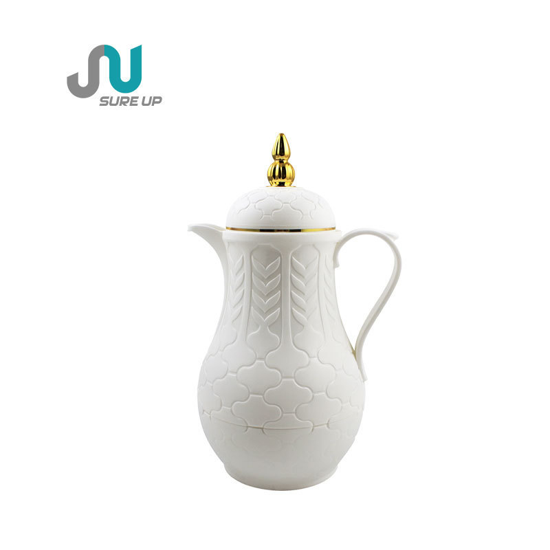 Middle East Style pink Glass Inner Pot Heat Pot Vacuum Dala Kettle Arabian Coffee Pot