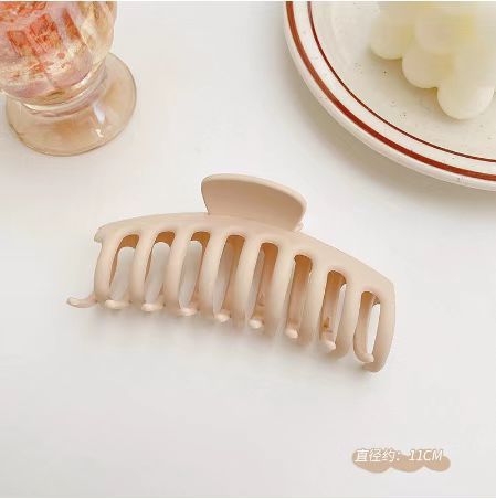 Horquilla de las mujeres espalda Cabeza esmerilado clip de pelo marrón horquilla Internet celebridad updo tiburón clip de alta calidad temperamento