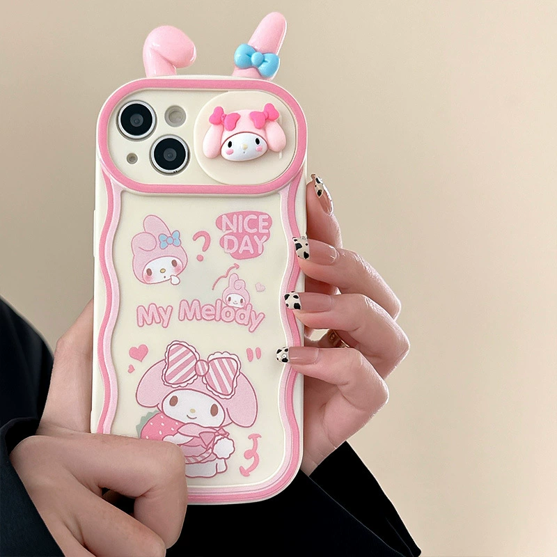 Чехол для телефона (серия Apple iPhone 11–16) с дизайном cartoon dog & cat, дизайн с окнами-переключателями