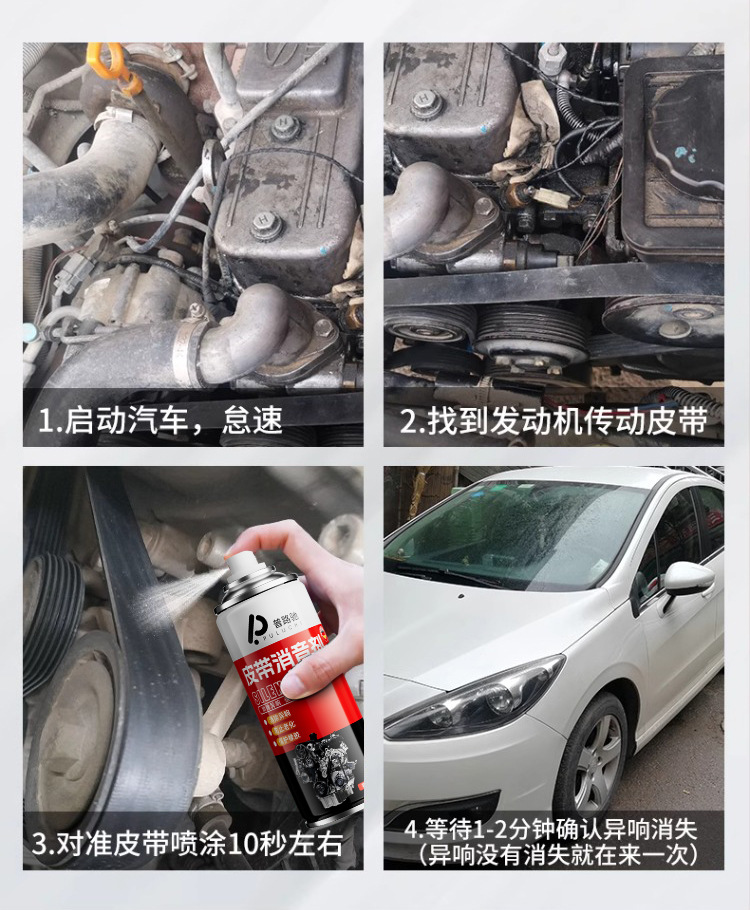 Premium Pruluch Auto Belt Silencer for Engine Repair, Eliminates Belt Noise, Lubricates and Prevents Aging, Provides Maintenance