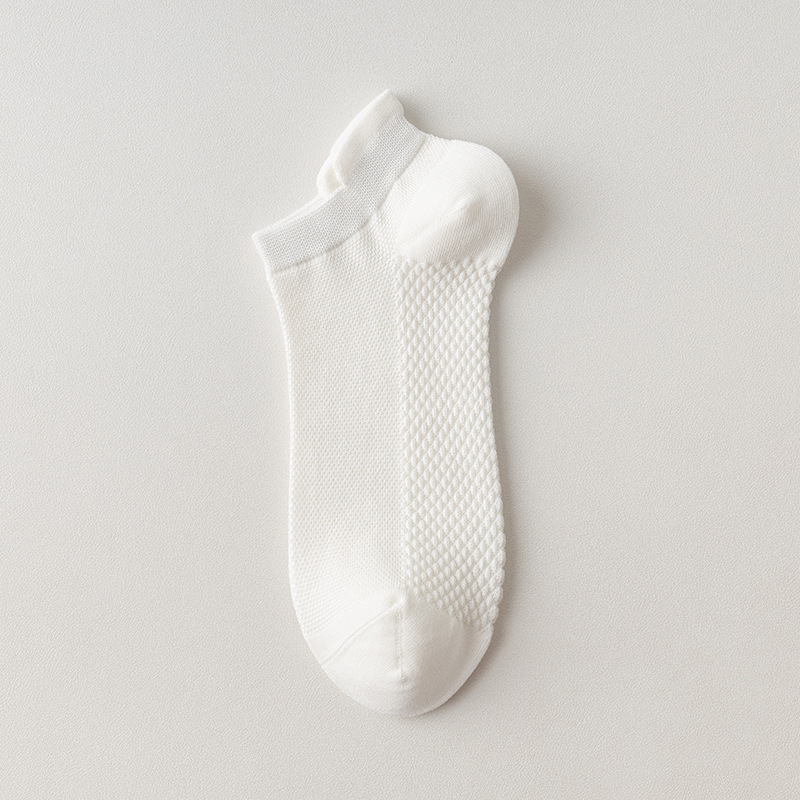 Calcetines de verano de algodón para hombres, calcetines de barco de algodón sin hueso, anti-odor, absorción de sudor, calcetines transpirables, calcetines bajos para hombres.