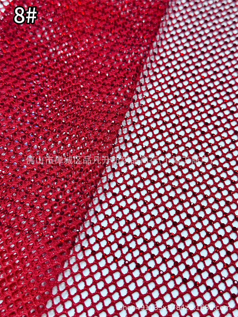 Fabricante nuevo sitio de vidrio de Austria taladro de malla elástica densa para brindis vestido de noche image 13