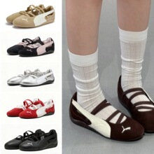 莆田纯原PM芭蕾鞋ROSE同款标马运动风玛丽珍鞋平底圆头一字扣单鞋