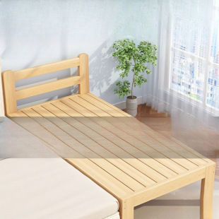 Solid Wood Children's Bed Splicing Bed Widened Bedside Small Large People Sleeping Guardrail Baby Expansion Bed Splicing Big Bed Toddler's Bed