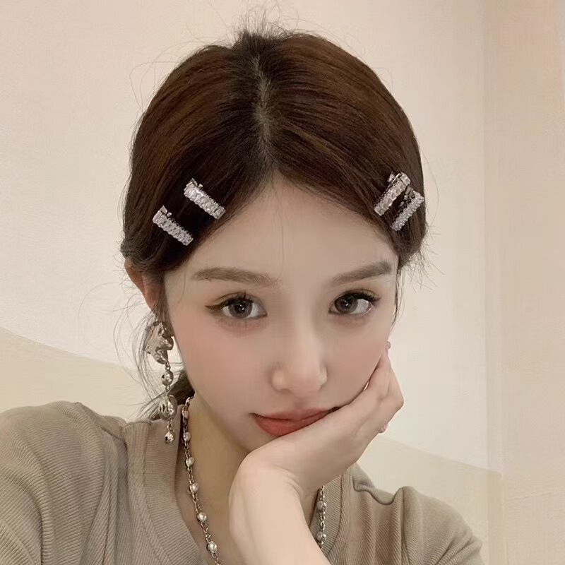 闪闪水钻小发夹前额碎发夹甜美刘海夹编发发饰小号夹子少女心头饰|undefined