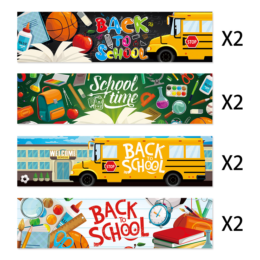 Nuevo transfronterizo fiesta de regreso a la escuela decoración pegatinas de botellas de agua pegatinas de etiquetas de decoración de tazas de agua de fiesta de primavera