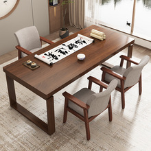新中式实木书桌家用毛笔书法桌书画桌案台书房写字桌简易国学桌子