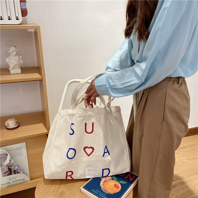 03295 Casual canvas bag, cute girl Japanese style bag, Harajuku chic student large capacity single-shoulder bag undefined