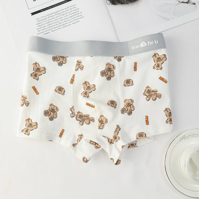 Ropa interior de los hombres puro algodón antibacteriano transpirable entrepierna verano Delgado hombres Boxer shorts adolescentes niños calzoncillos