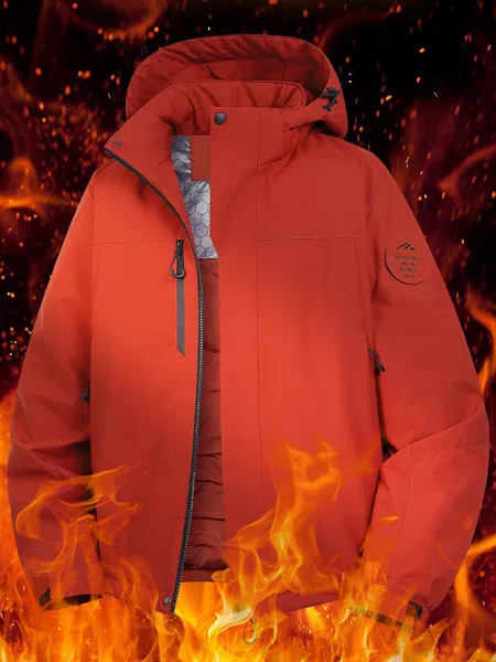 Winter quick-heating warm cotton jacket for men and women, business casual outerwear with detachable hood, graphene cotton jacket wholesale