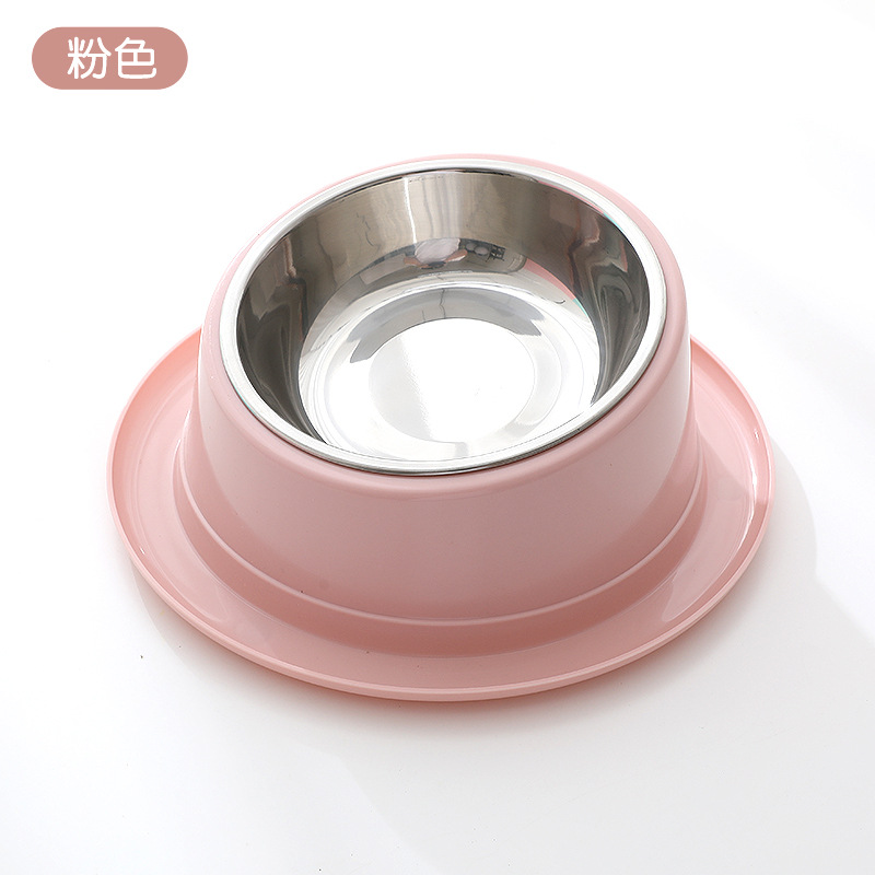 Tilt Topper en forma de gato tazón al por mayor ins viento Acero inoxidable protección del cuello anti-inflexión de plástico tazón de agua