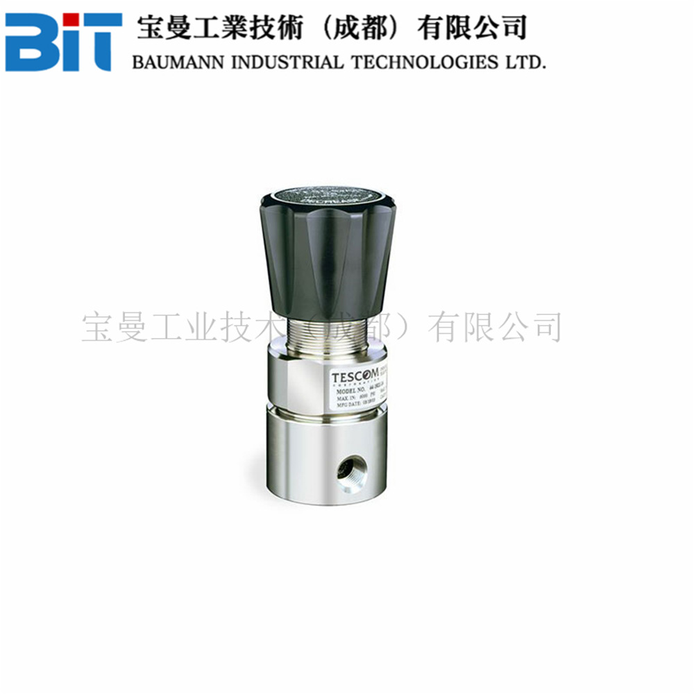 TESCOM 44-1800 活塞感应减压调压器可采用黄铜或 316 不锈钢结构