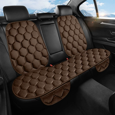 Seat cushion, seat cover, Universal Seat Cushion Cross-Border E-Commerce Hot-Selling - 2-brown-backrests-rear-row