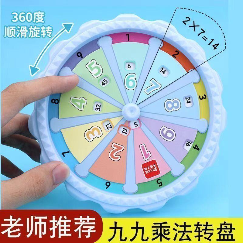 Children's Multiplication Table Teaching Aid 99 Multiplication Table Decomposition Learning Turntable Second Grade First Volume Multiplication Table Turntable