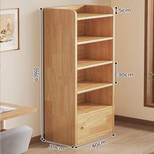 实木书架置物架客厅落地儿童简易书柜家用多层卧室收纳学生办公