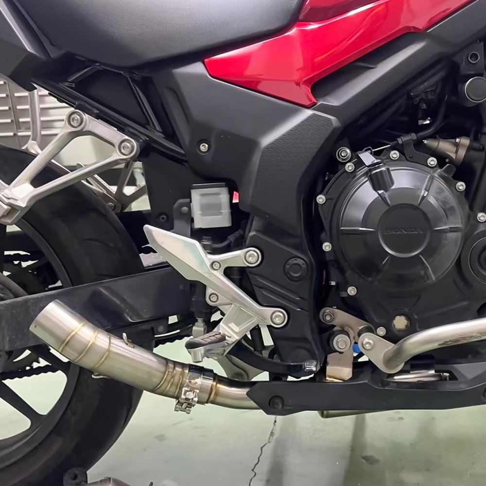 Motorcycle exhaust pipe modification CB400F stainless steel front section carbon fiber tail section muffler whole section non-destructive installation