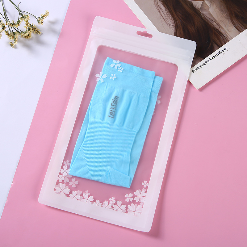 Factory Direct Purchase Clothing Underwear Packaging Bag Ice Sleeve Stocking Bag New Four-Leaf Clover Three-Edge Seal PE Self-Sealing Bag