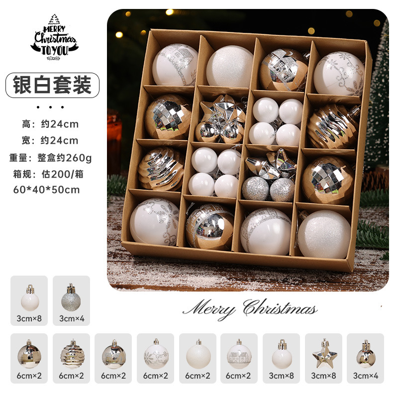 Navidad spot transfronterizo decoración de 6cm bola de plástico galvanizado de forma especial pintada regalos de Navidad colgante árbol de Navidad