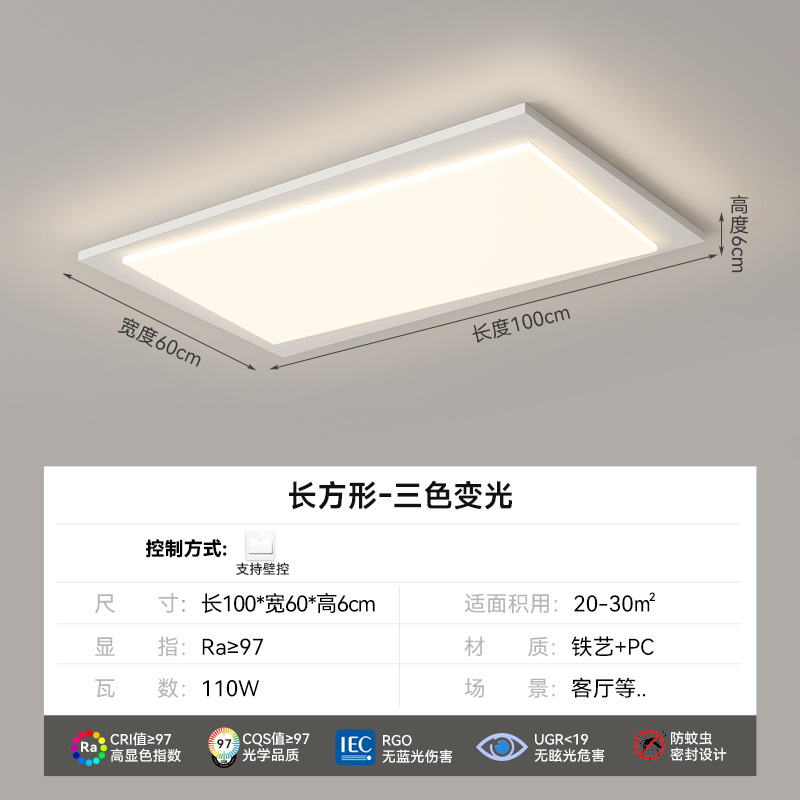 [Selección estricta] atmósfera moderna y simple 2025 nuevo espectro completo de protección de ojos sala de estar luz principal combinación de paquete de casa completa