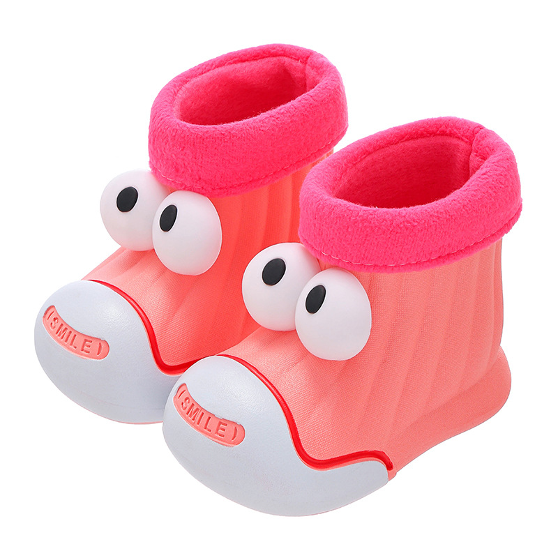Botas de lluvia para niños, niños, niñas, niños, bebés, niñas, más botas de lluvia de terciopelo, zapatos de agua para estudiantes, zapatos de goma para niños pequeños impermeables y antideslizantes