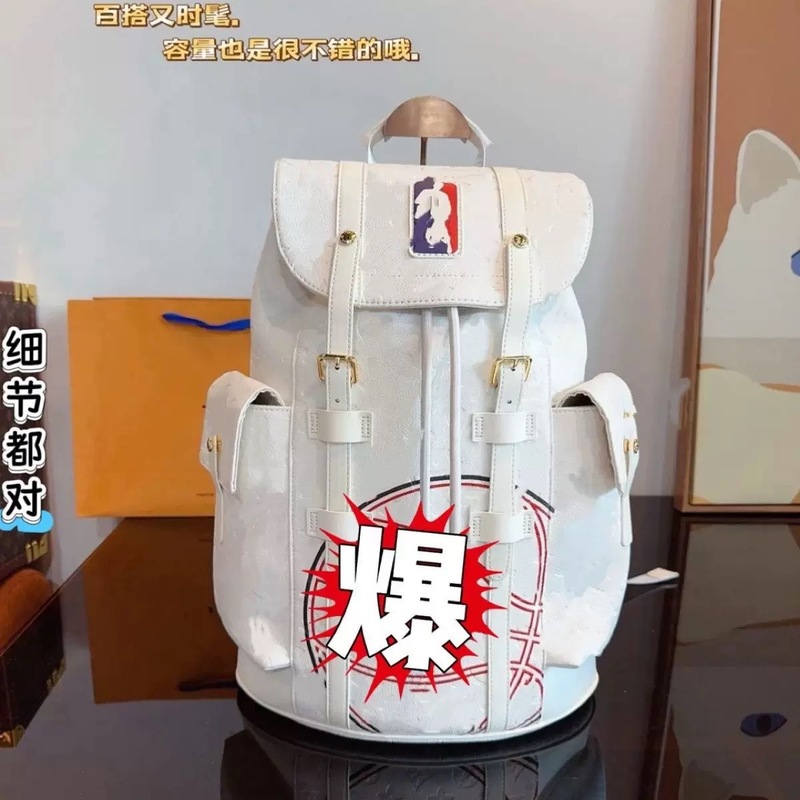 路易迪&经典老花双肩包均码男商务出行气质男包|undefined