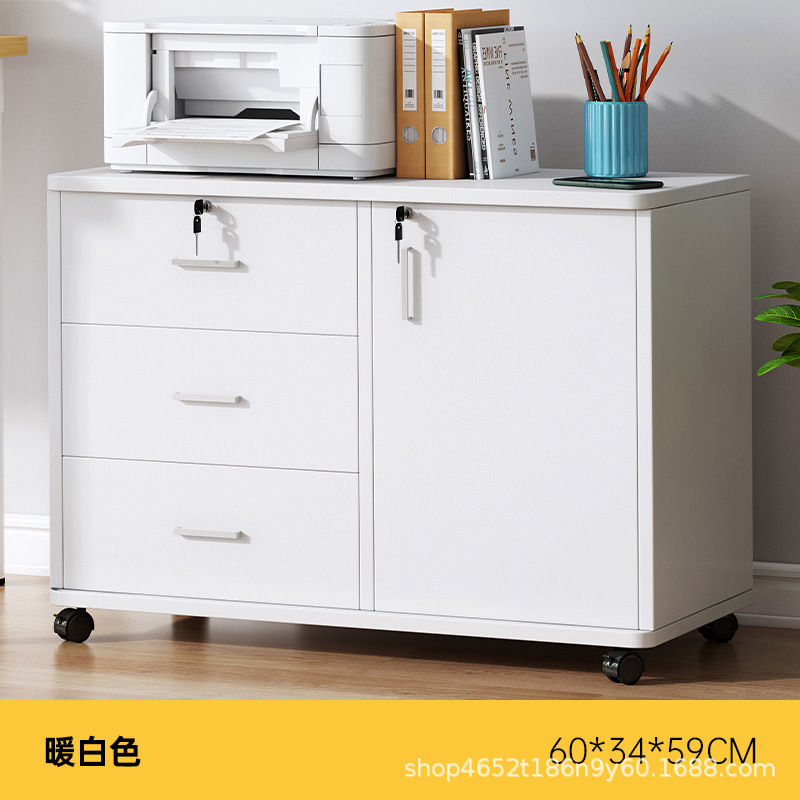 Debajo del escritorio Gabinete DE LA OFICINA Armario de madera Gabinete lateral con cerradura Gabinete de la impresora Gabinete del cajón Gabinete bajo