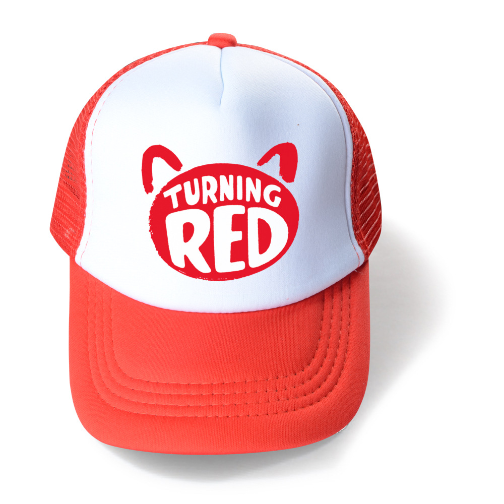 Turning Red Baseball Caps Boys girls Snapback Hip Hop Hat Summer Fashion Cartoon Breathable Mesh Sun Gorras Unisex Streetwear ergo baby accessories