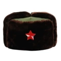 Green Cloth 160g Red Brown Velvet Red Five-Pointed Star Badge