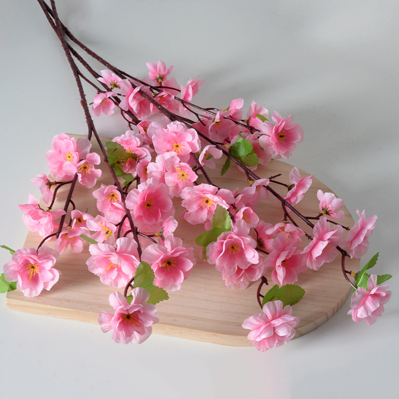 Flores artificiales, flores de durazno, flores cortas, flores de invierno, decoración del hogar, ramas de flores, flores artificiales, flores falsas, paisajismo