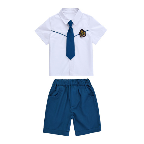 Preschool uniform British style set primary school uniform for boys and girls JK uniform shirt two-piece summer set