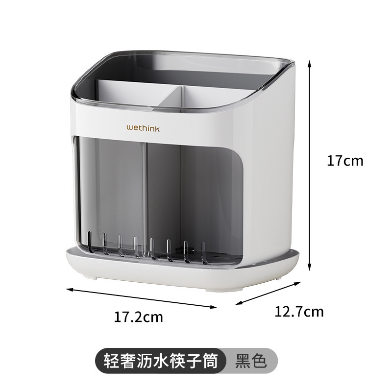 Estante multifuncional de la cocina doméstica simple y de alta calidad con estante de cubiertos de mesa palillos cuchara caja de almacenamiento de drenaje