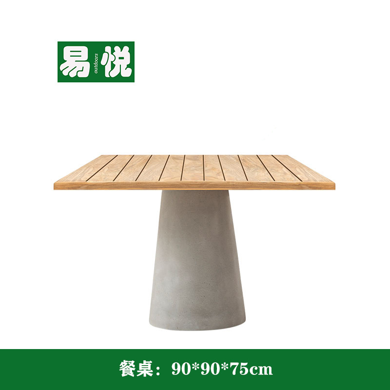 Mesa 90 * 90 * 75 mesa cuadrada (teca)