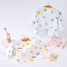 新生儿和尚服0-3个月婴儿100纯棉无骨单件上衣初生宝宝a类半背衣