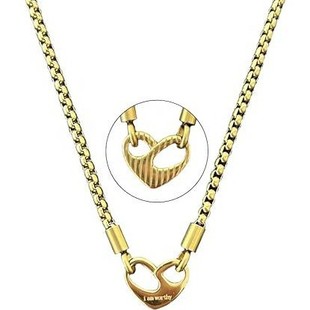 Cross-border European and American fashion personality Joker new high sense retro stainless steel love pendant necklace