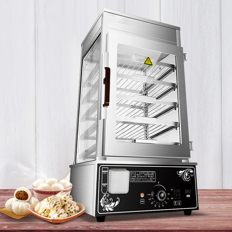 商用台式蒸包子机 小型蒸包柜 玻璃电蒸箱 馒头加热保温柜便利店