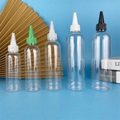 先端瓶100ml現物メーカーは透明液体分注ペットボトル50ml 30ml 200ml分注瓶を提供しています。