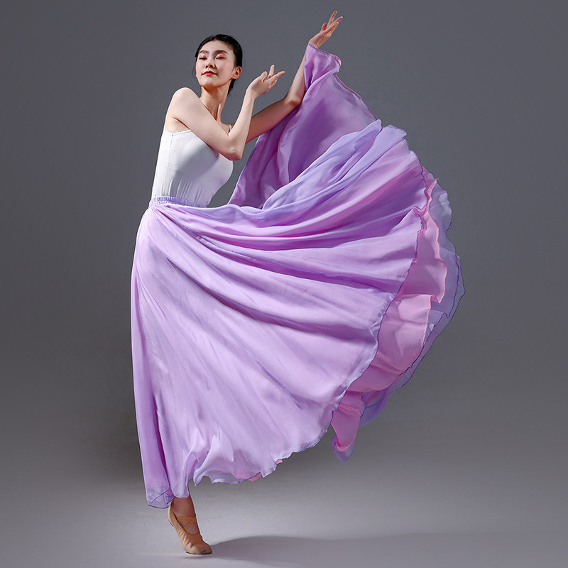 Classical dance big skirt performance clothing dresses double -layer…