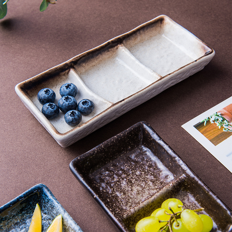 Japanese three-layer taste dish seasoning dish small dish Korean dish dish small dish internet-famous Japanese Korean dish