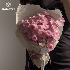 港与 天然植物云麻丝纸鲜花花束包装纸花艺花店包花纸手工diy材料