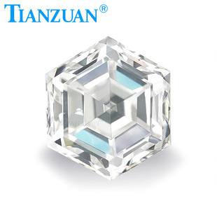 Hexagonal Synthetic Diamond HPHT Synthetic Cultivated Diamond D Color VS1