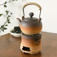 家用户外野外陶瓷酒精炉碳炉煮茶器烧水壶温茶炉茶壶套装底座双用