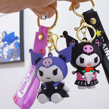 暗黑风库洛米耳机套硅胶钥匙扣少女心三丽鸥情侣挂件手机壳小配饰