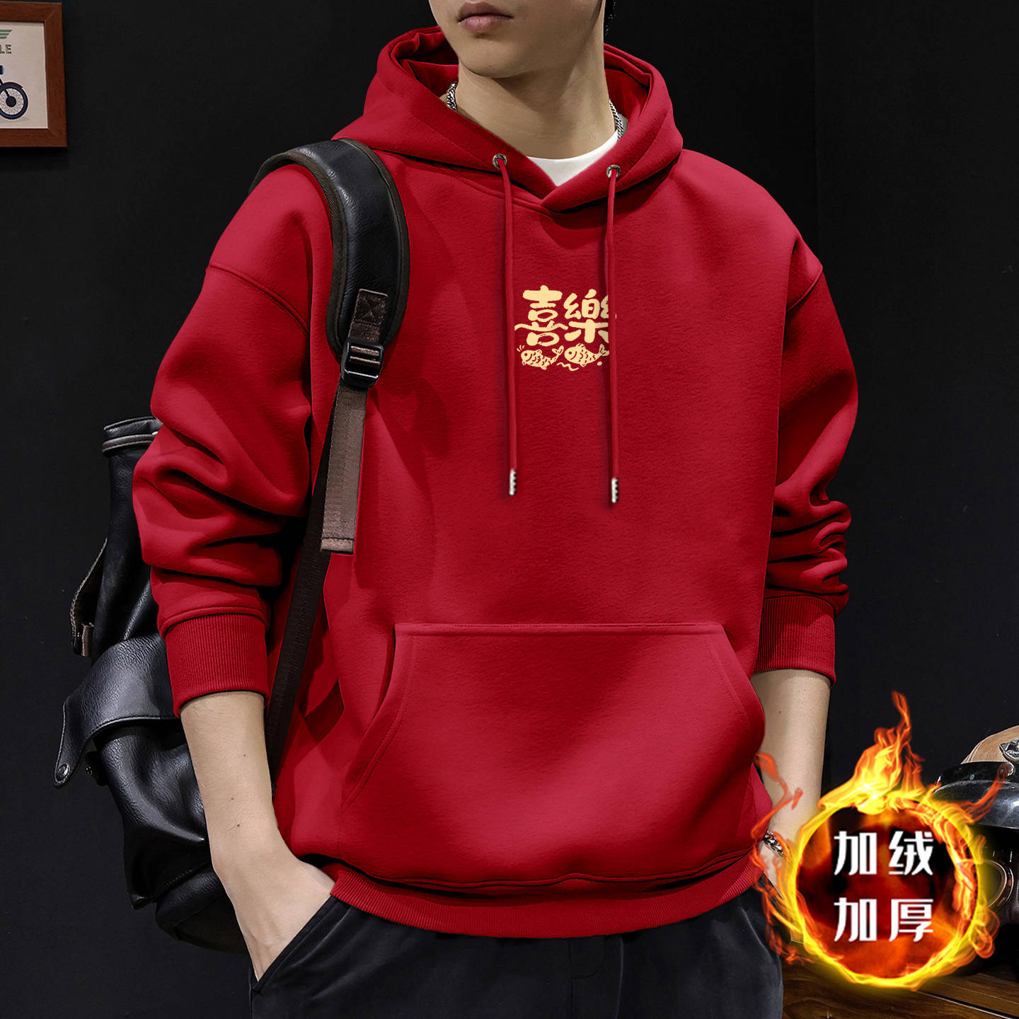 American otoño invierno estilo vintage chaqueta de hombre ropa de moda suelta encapuchada in-mode chaqueta pesada para hombres