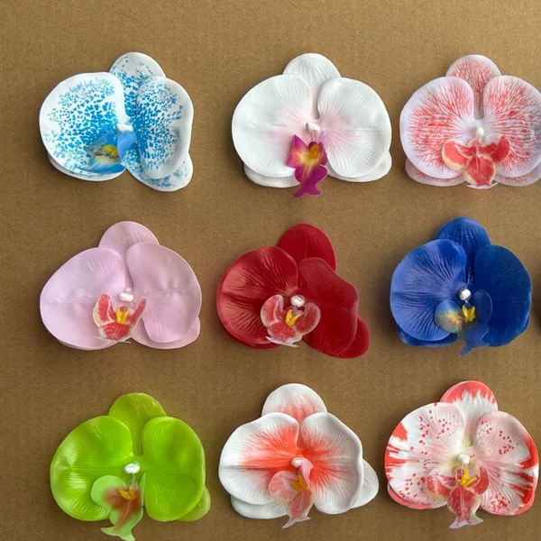 Artificial Phalaenopsis Orchid Flower Heads of Medium Size, Suitable for DIY Hair Clips, Wedding and Home Decoration Petals