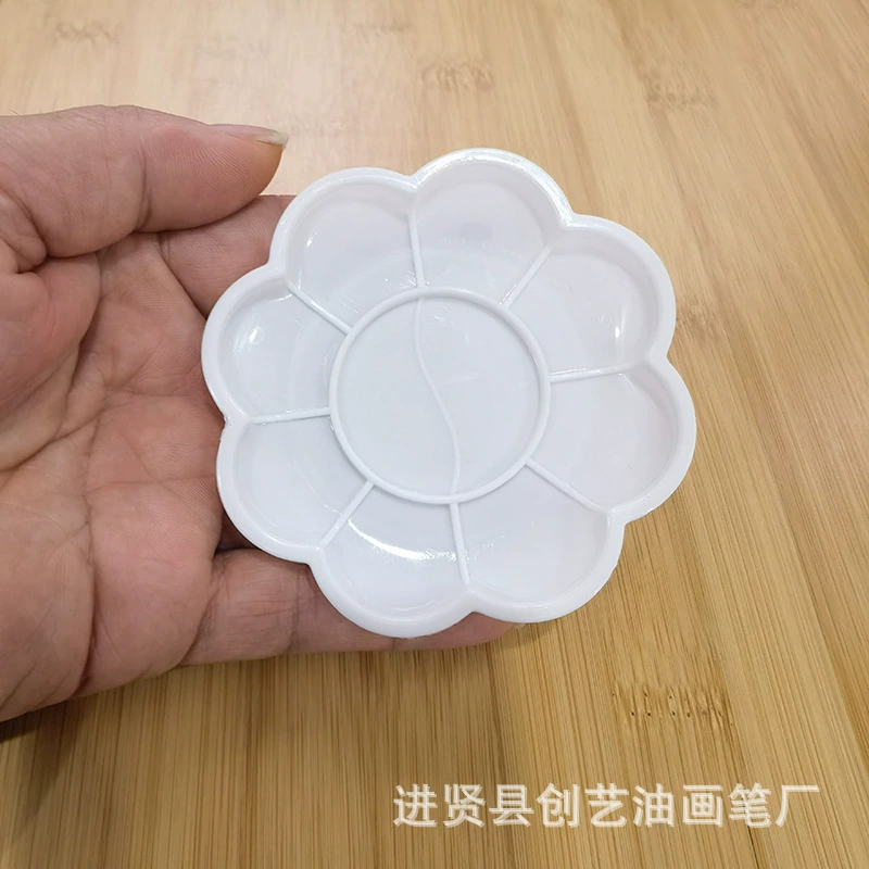 В наличии: белая палитра для красок в форме цветка сливы, 8,3 см, маленькая палитра для рисования в форме цветка сливы