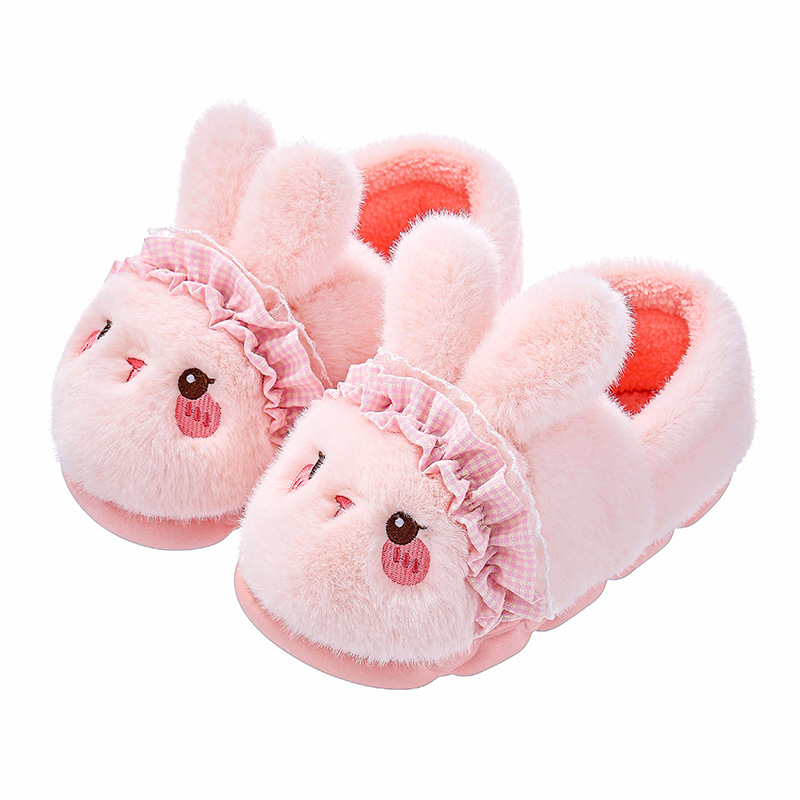Zapatillas de algodón para mujeres otoño y invierno 2025 nuevo interior con una base gruesa antideslizante calentamiento zapatillas de peluche invierno