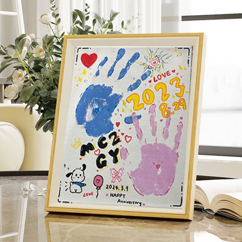 Couple's Handprint Photo Frame Commemorates DIY Handmade Palm Print 520 Tanabata Valentine's Day Gift for Best Friend Boyfriend