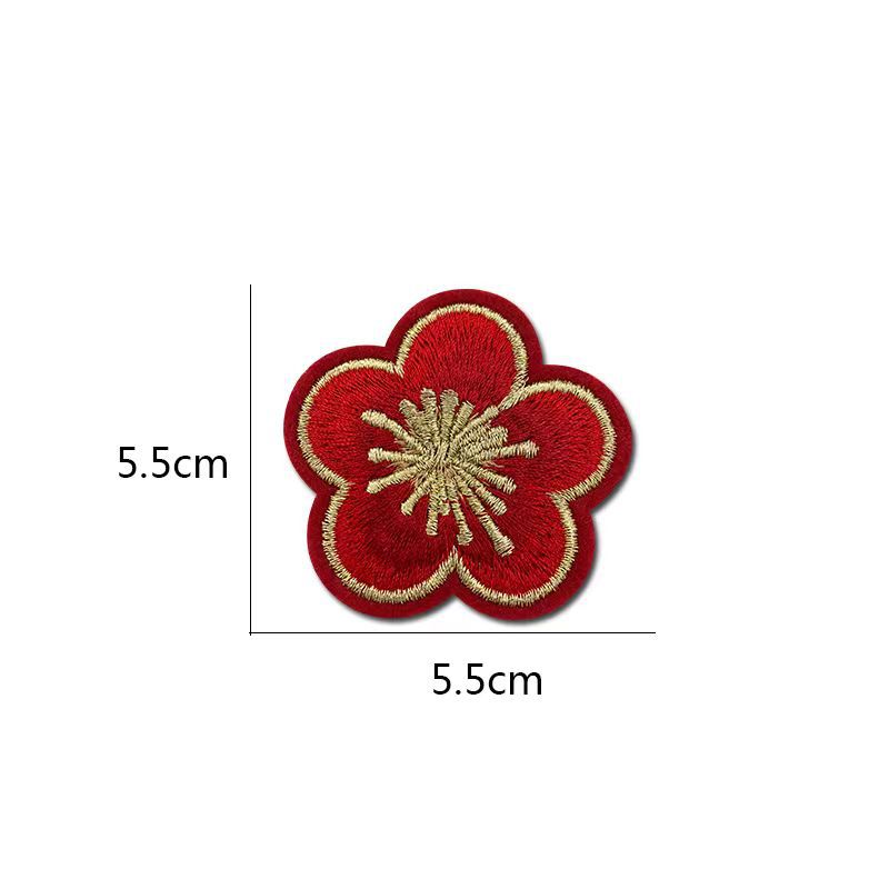 Bordado de la computadora bordado de flores pegatinas de tela ropa pantalones suéter decoración reparación subsidio flor planchado decoración parche pegatinas