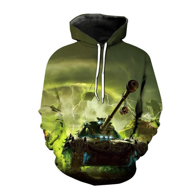 Trendy Boys' Sweatshirt 3D Tank Gun Theme Hoodie 2025 Autumn New Fashion Brand Men's Clothing Manufacturer Supply Trendy Boys' Sweatshirt 3D Tank Gun Theme Hoodie 2025 Autumn New Fashion Brand Men's Clothing Manufacturer Supply